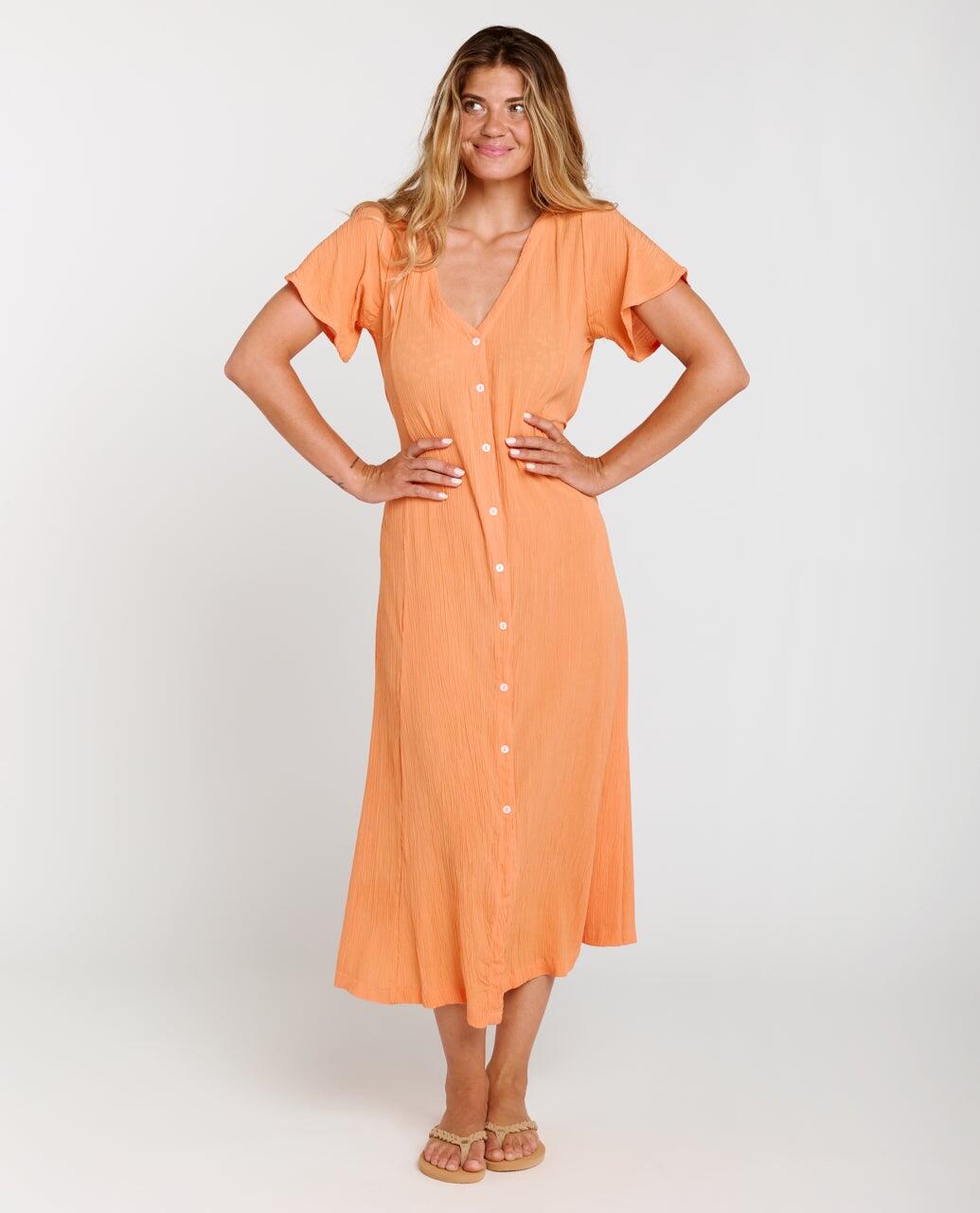 Robe Femme Molokai manches courtes - Orange 4/7