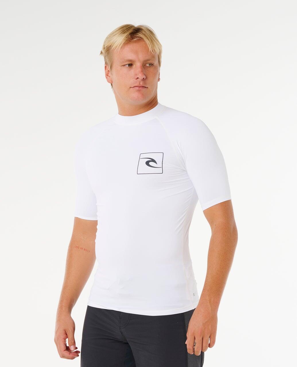 UV-shirt Heren Streamline UPF Short Sleeve Rash Vest - White 2/6