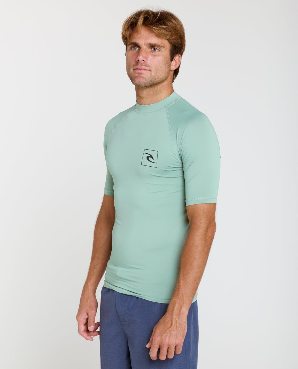 UV-shirt Heren Streamline UPF Short Sleeve Rash Vest - Aloe 2/6