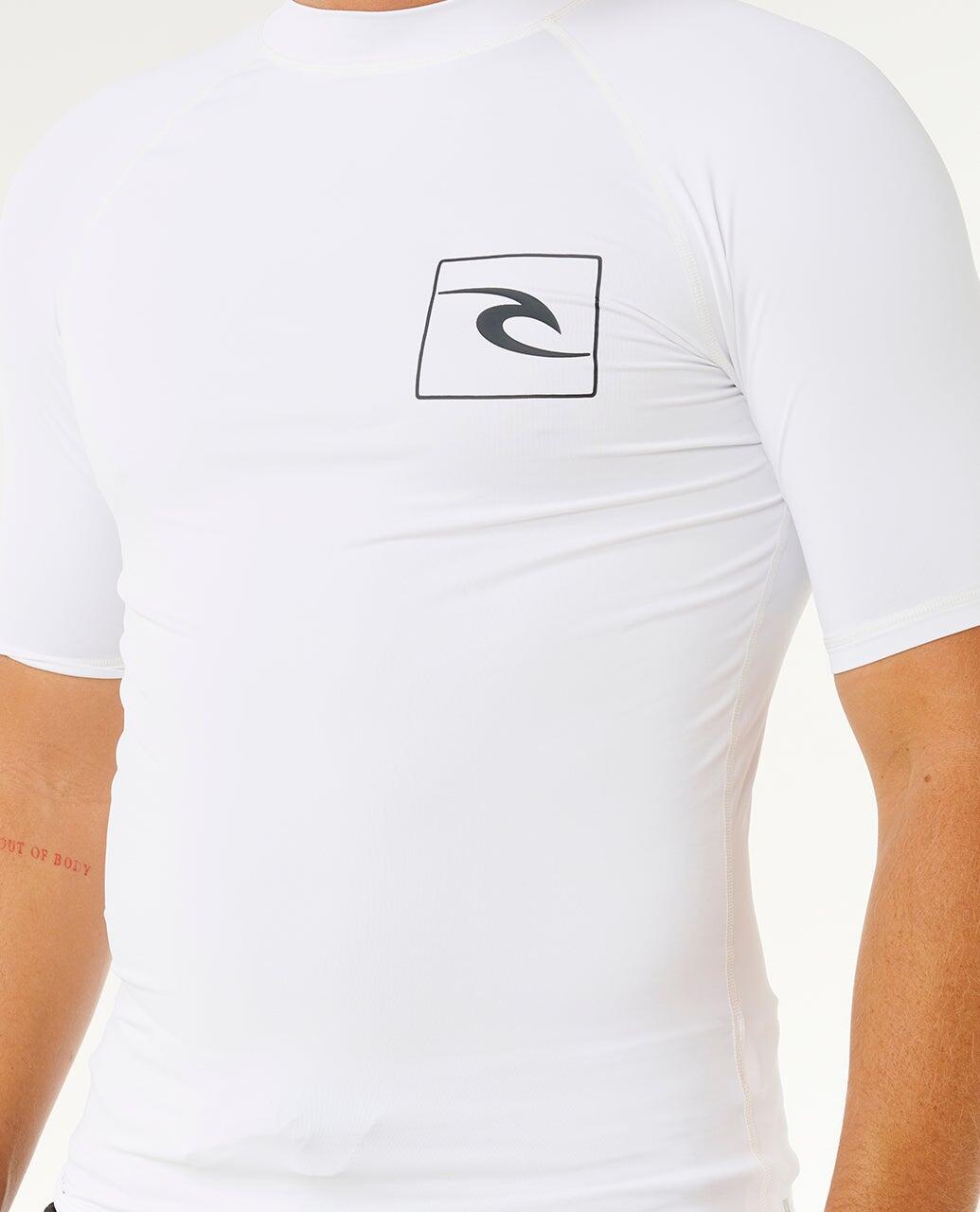 UV-shirt Heren Streamline UPF Short Sleeve Rash Vest - White 5/6