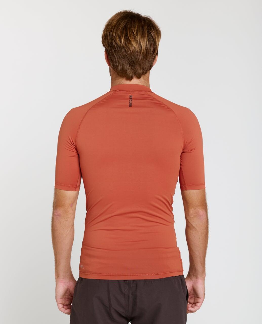T-shirt anti-UV Homme Streamline UPF Short Sleeve Rash Vest - Baked Clay 3/6