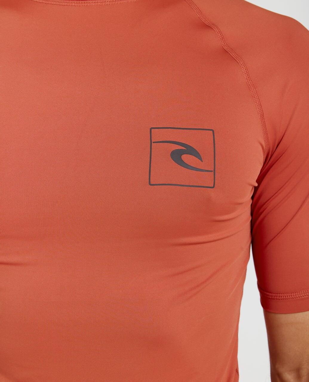 T-shirt anti-UV Homme Streamline UPF Short Sleeve Rash Vest - Baked Clay 6/6