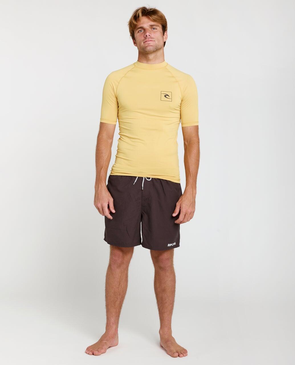 T-shirt anti-UV Homme Streamline UPF Short Sleeve Rash Vest - Ochre 4/6