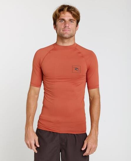 T-shirt anti-UV Homme Streamline UPF Short Sleeve Rash Vest - Baked Clay