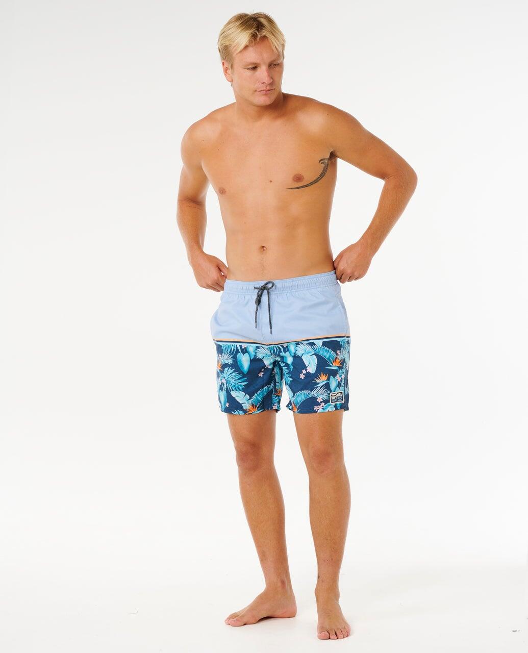 Boardshort Uomo Streamline Stripe Volley Boardshort - Faded Denim 7/7