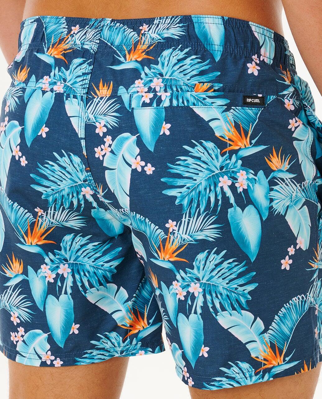 Boardshort Homme Streamline Floral Volley Boardshort - Navy 5/6