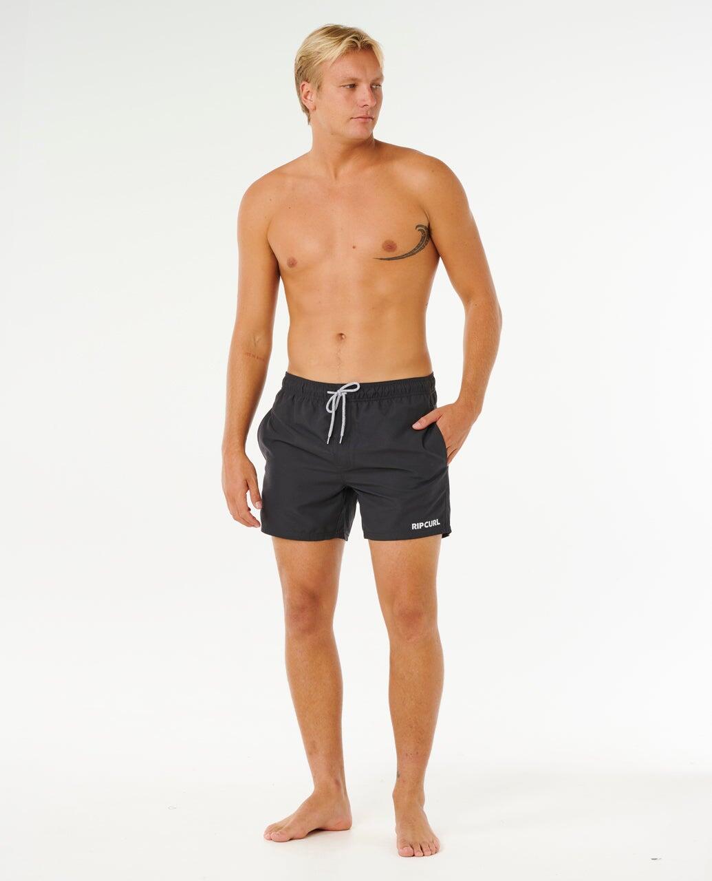 Boardshort Homem Streamline Offset Volley Boardshort - Black 4/6