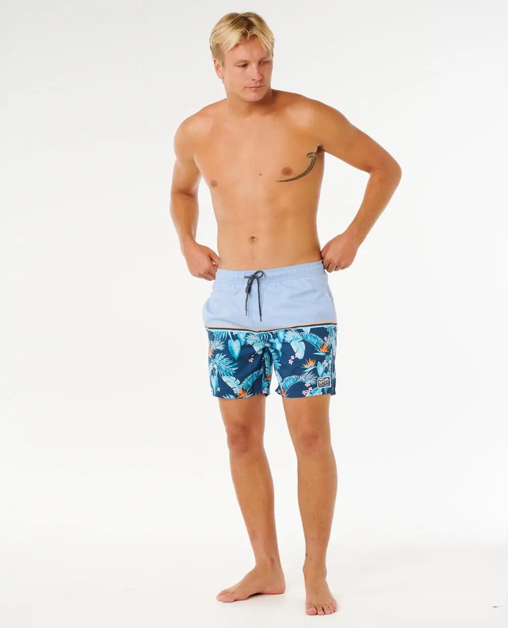 Boardshort Uomo Streamline Stripe Volley Boardshort - Faded Denim 6/7