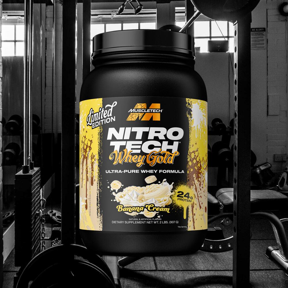Muscletech Nitro Tech 100% Whey Gold (2lbs) Banana Cream - Eiweiße 2/3