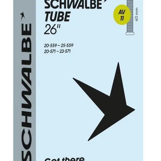 SCHWALBE AV11 inner tube 26in 20/25-559/571 40mm Schrader valve