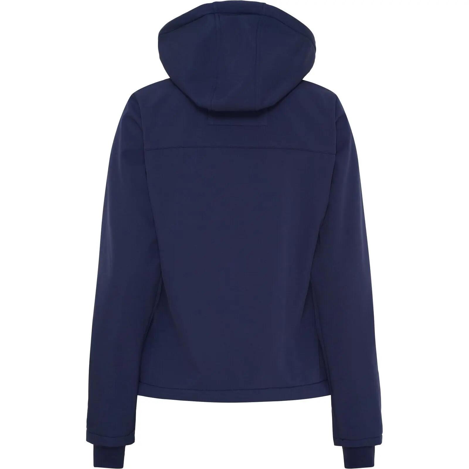 Chaqueta de equitación con capucha softshell de cremallera completa mujer Catago 2/3