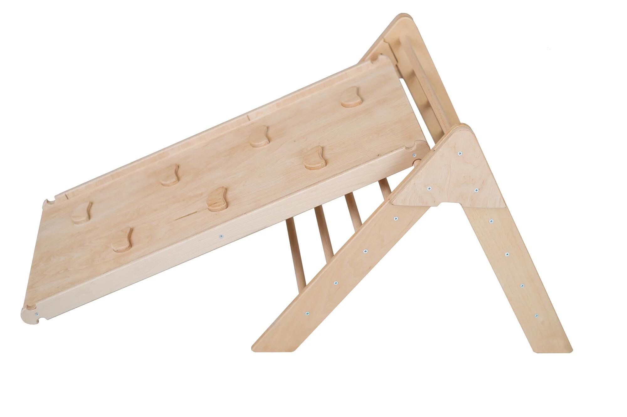 Aire de jeux d'intérieur enfant triangle d'escalade toboggan Moon Naturel 7/7