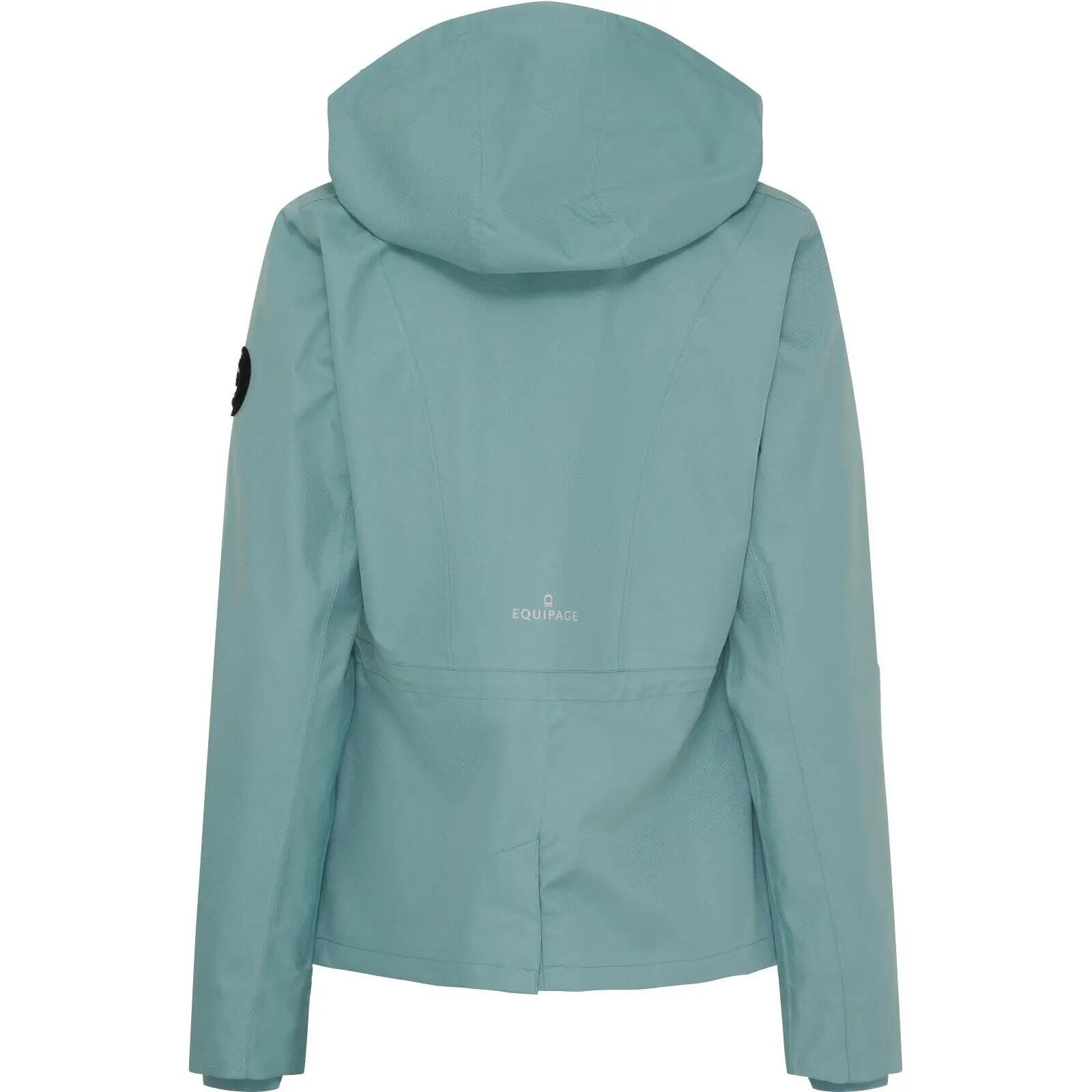 Veste imperméable équitation à capuche femme Equipage Amelia 2/5