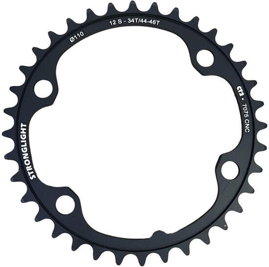 Plateau STRONGLIGHT 44 dents 110 mm 4 trous 12 vitesses