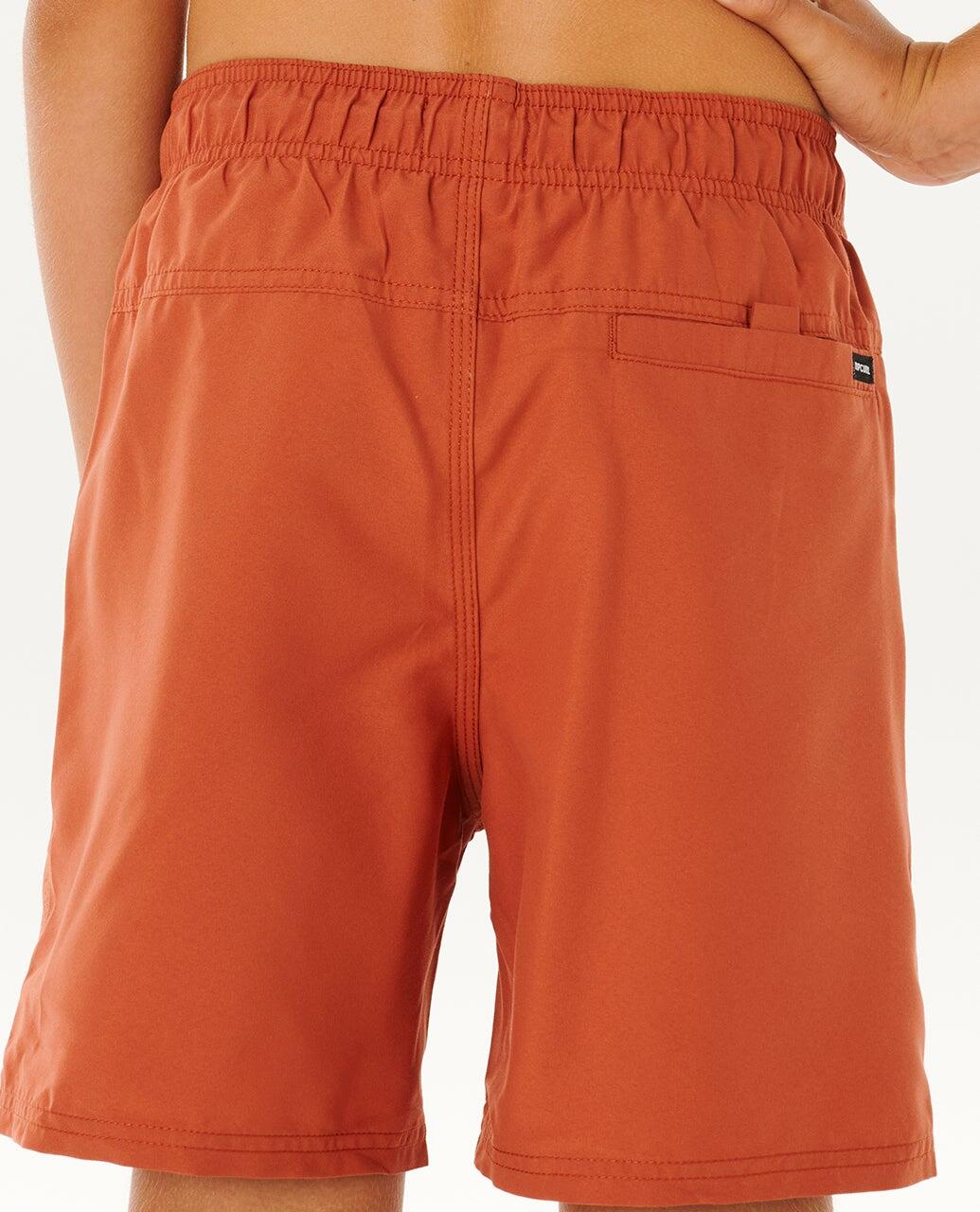 Boardshort Garçon Streamline Offset Volley Boardshort - Baked Clay 5/6