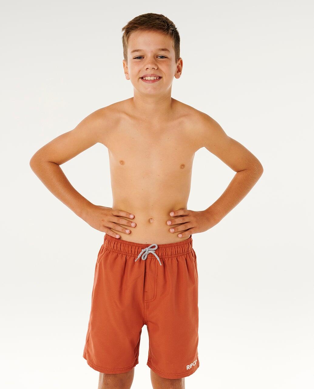 Boardshort Garçon Streamline Offset Volley Boardshort - Baked Clay 6/6