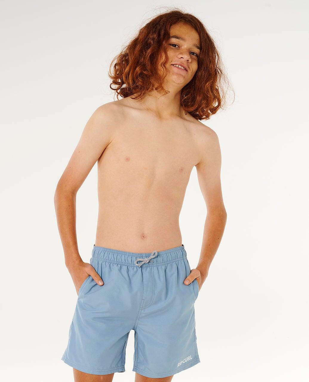 Boardshort Jongens Streamline Offset Volley Boardshort - Faded Denim 6/6