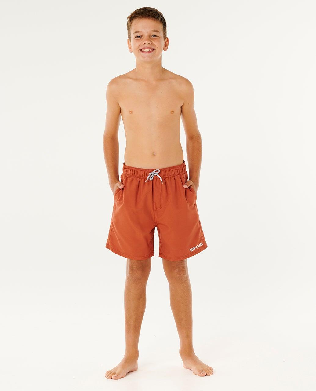 Boardshort Garçon Streamline Offset Volley Boardshort - Baked Clay 4/6