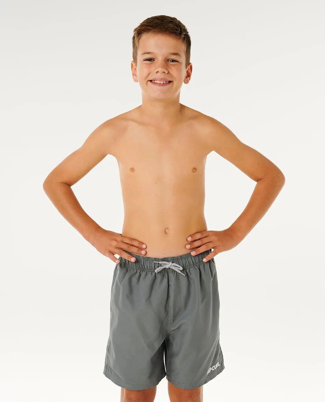 Boardshort Jungen Streamline Offset Volley Boardshort - Moss 7/7