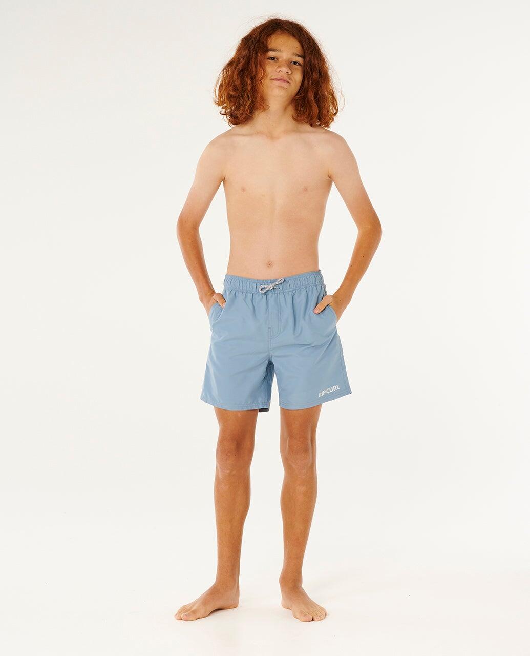Boardshort Jongens Streamline Offset Volley Boardshort - Faded Denim 4/6