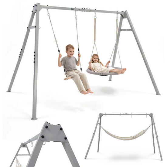Altalena Giardino 4in1 HyperMotion SWING HYP89 Amaca Nido Acciaio 135kg EN71