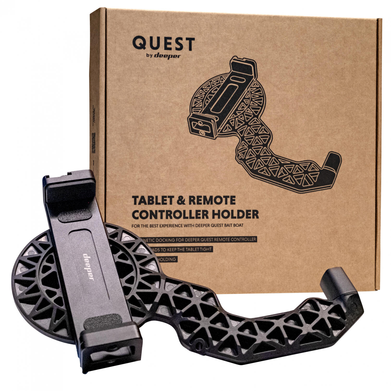 Tablet ondersteuning voor afstandsbediening van de visboot Quest Deeper 2/4
