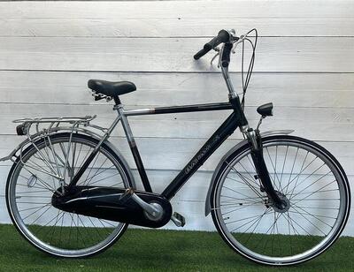 Batavus stadsfiets 28" zwart, tweedehands met standaard