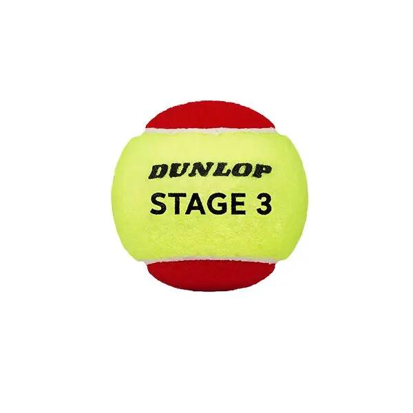 Bola Ténis Dunlop Stage 3 (Vermelho,Pack 3un) 2/2
