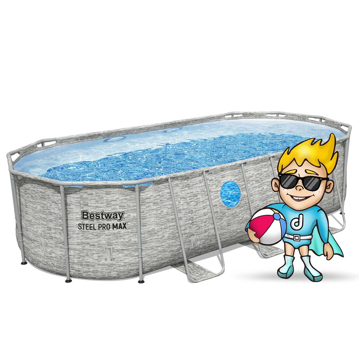 Bestway Piscine hors sol - Power Steel Swim Vista - 549x274x122 cm 2/7