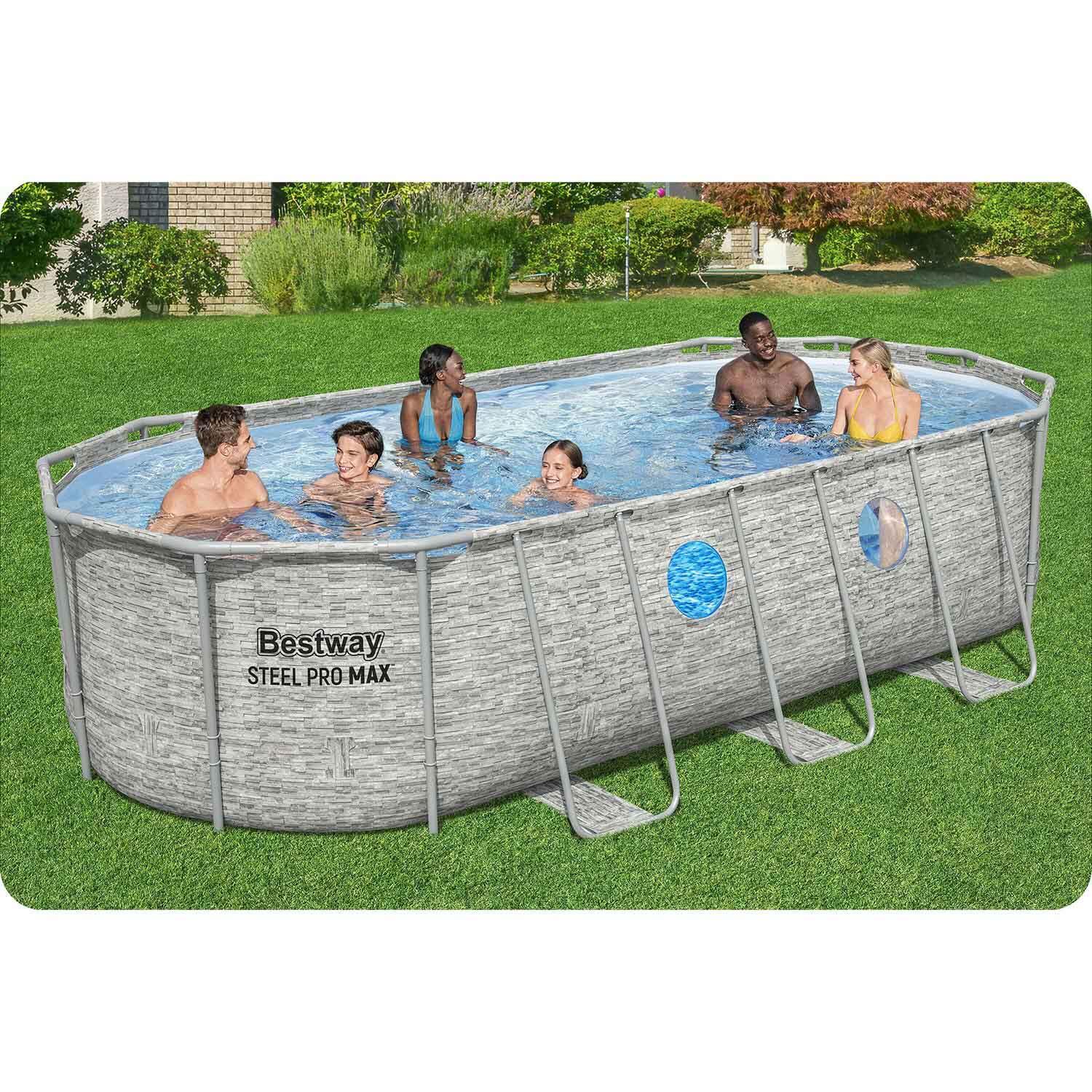 Bestway Piscine hors sol - Power Steel Swim Vista - 549x274x122 cm 4/7