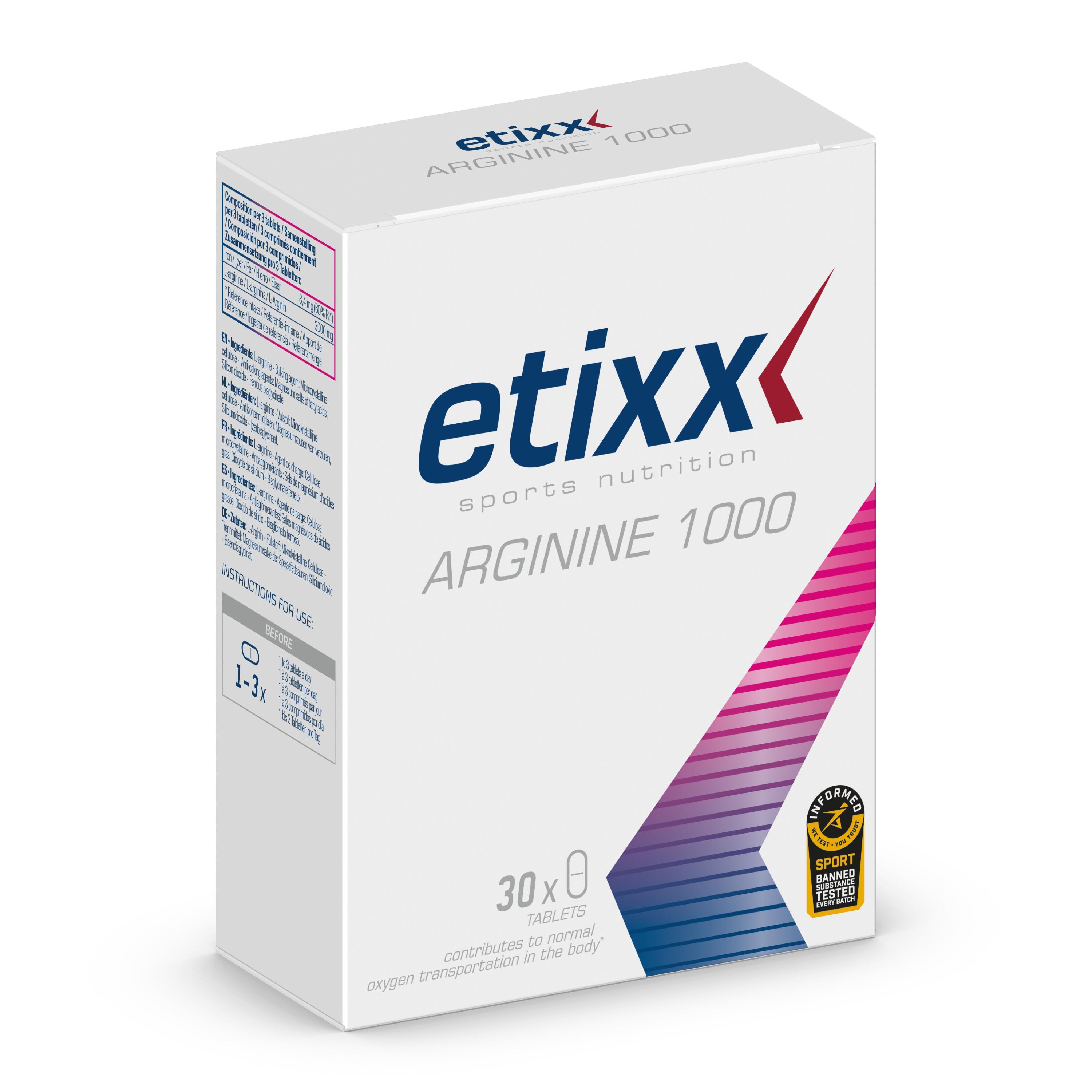 Etixx Arginine 1000 30 Comp 1/2