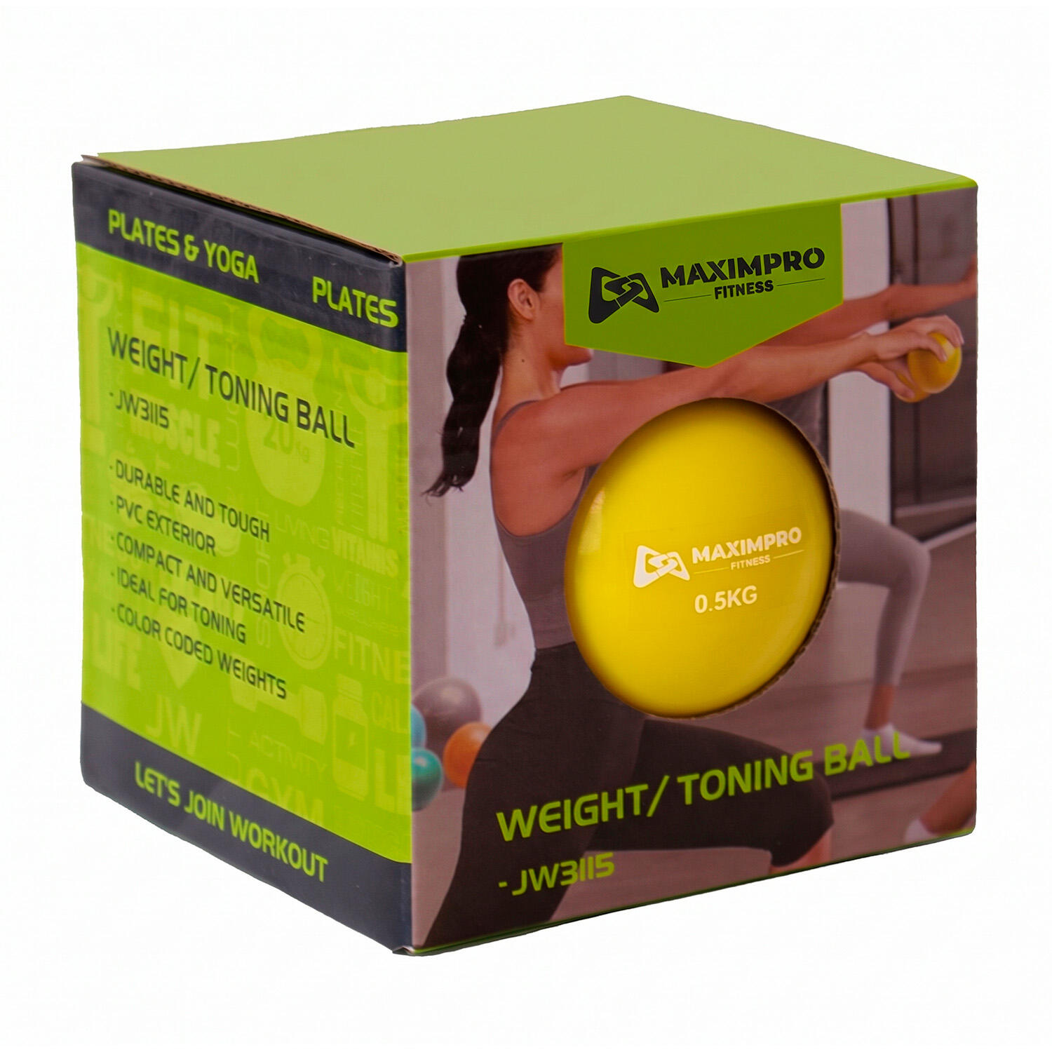 Pelota Lastrada toning ball Max Sports Bumba 0.5 Kg Azul 2/3