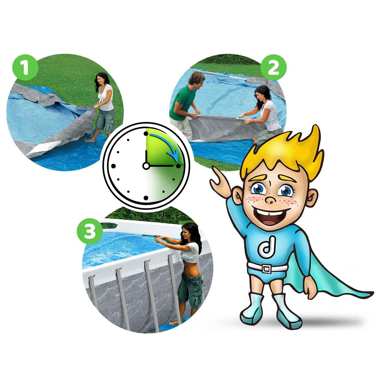 Piscina Bestway Steel Pro Max 412x201x122 cm Filtro de Cartucho  2.006 l/h 6/7