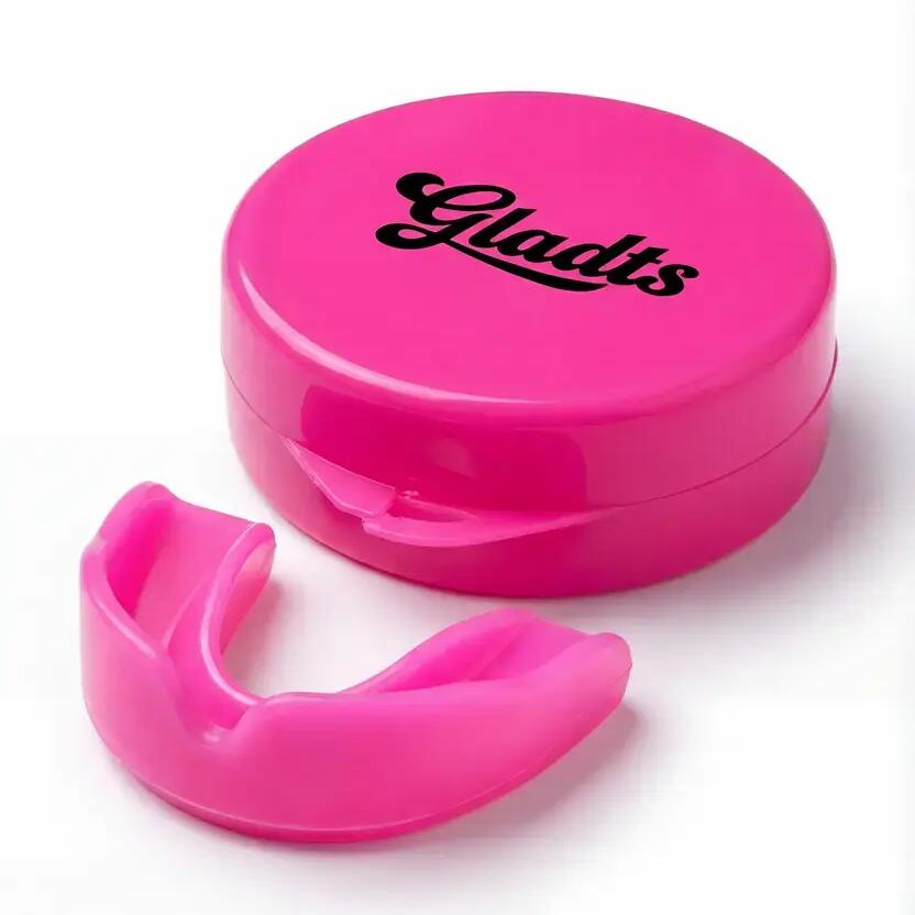 Gladts mouthguard with storage box junior pink