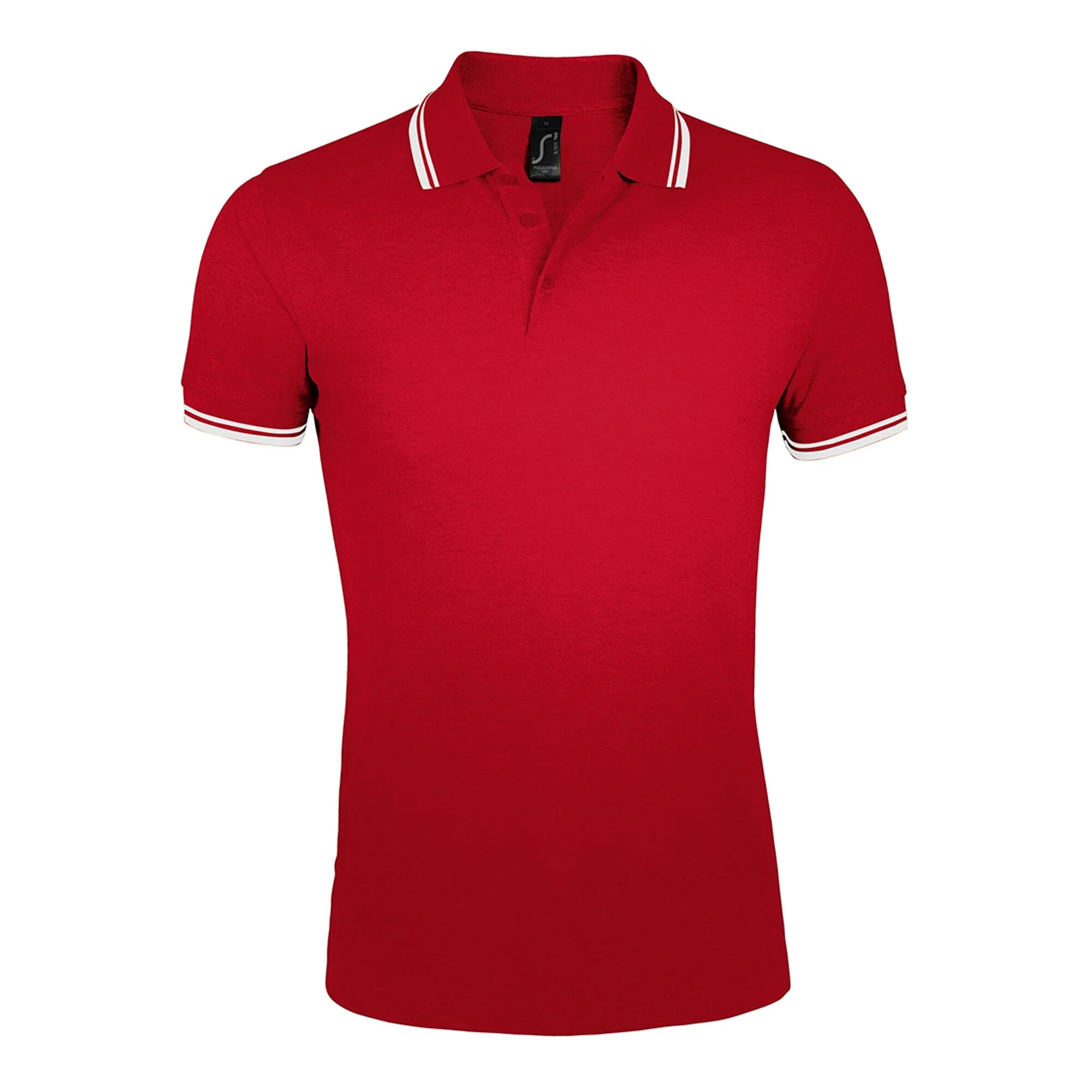 SOLS Mens Pasadena Tipped Short Sleeve Pique Polo Shirt