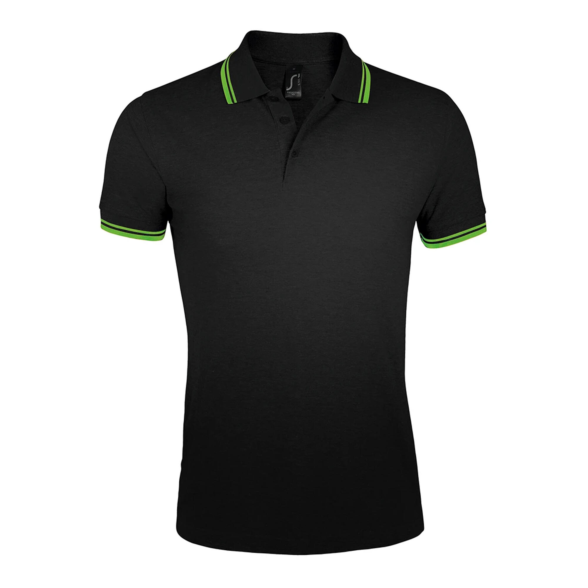 SOLS Mens Pasadena Tipped Short Sleeve Pique Polo Shirt