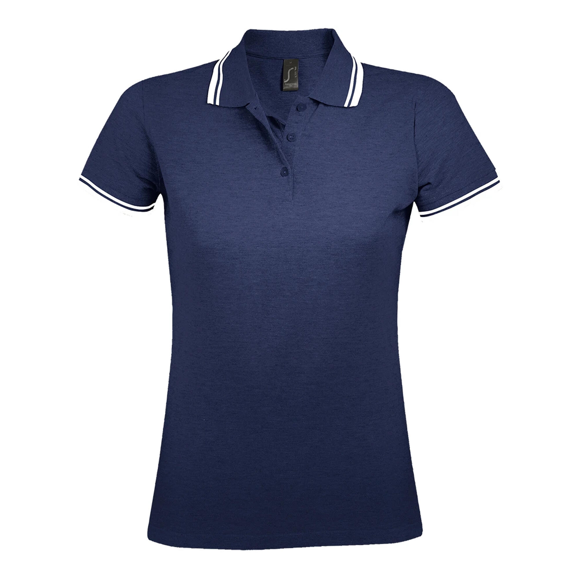 SOLS Womens/Ladies Pasadena Tipped Short Sleeve Pique Polo Shirt