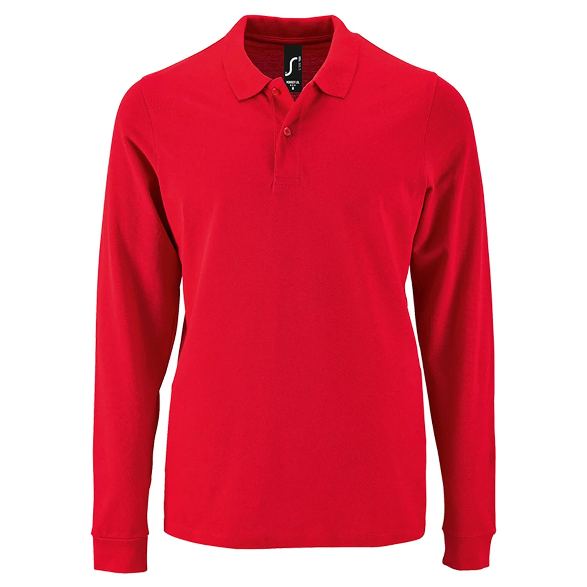 SOLS Mens Perfect Long Sleeve Pique Polo Shirt