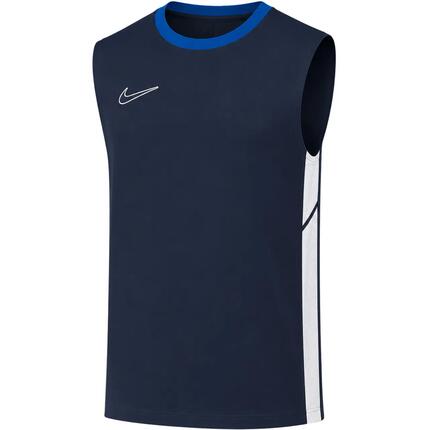 Maillot d'entraînement de football pour homme Nike, manches courtes, bleu foncé