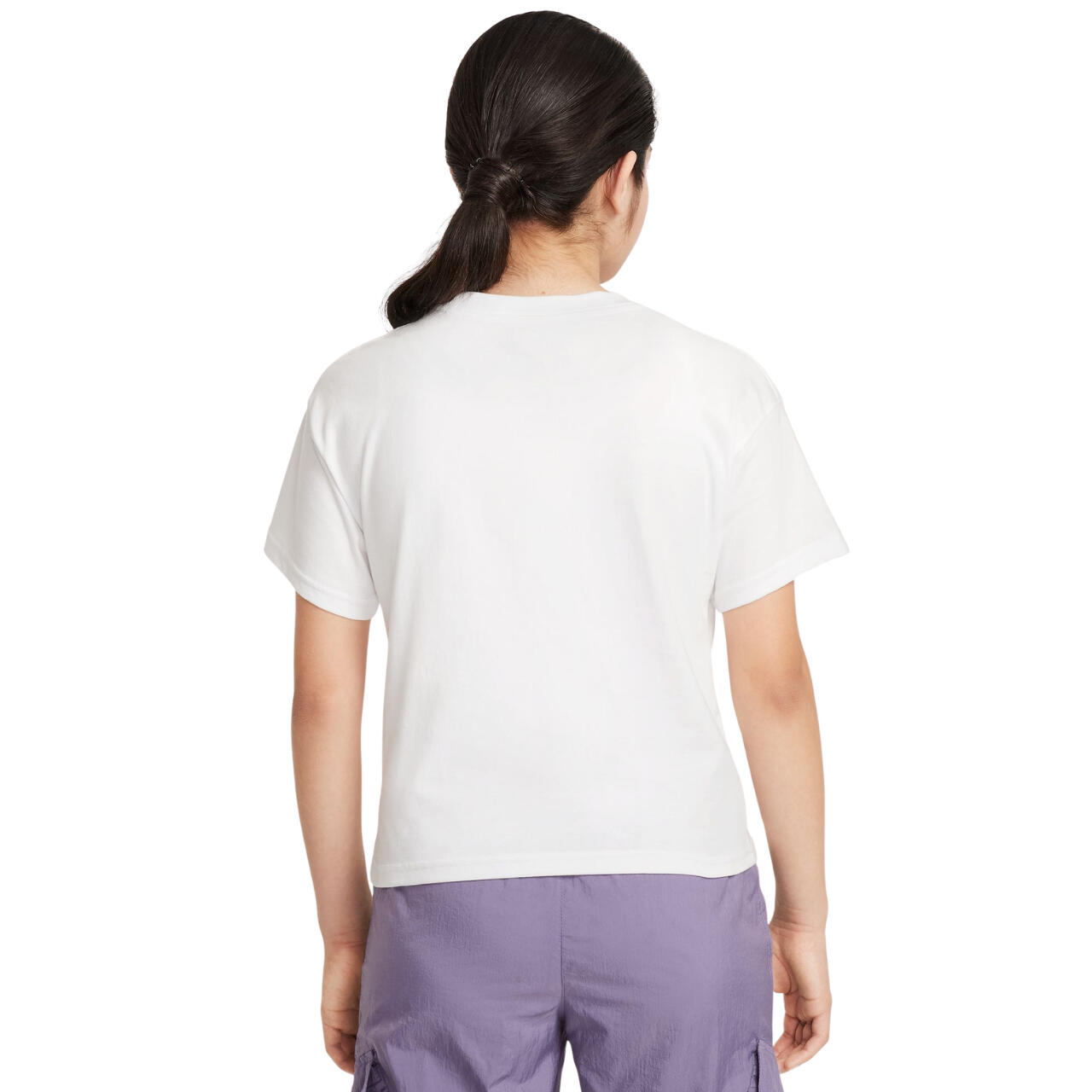 NIKE Kinder T-Shirt, weiß, kurzarm, 100% Baumwolle 2/4