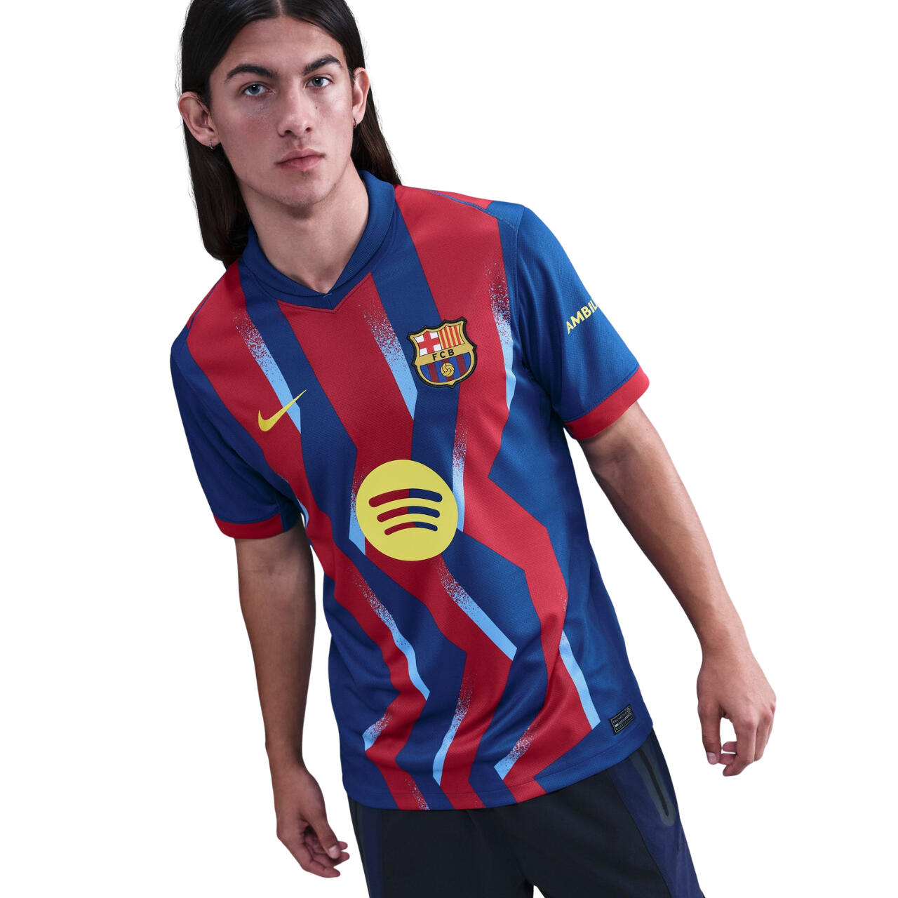 Maillot FC Barcelone Nike 2025/26 homme, manches courtes, Dri-FIT 5/7