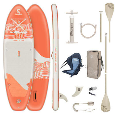 Sup kayak opblaasbaar airgliss 11' moon - full pack 2-in-1 - max 170kg
