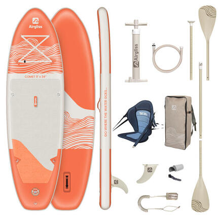 Deska SUP 2w1 Airgliss Comet 11' SUP/Kajak + akcesoria 190 kg