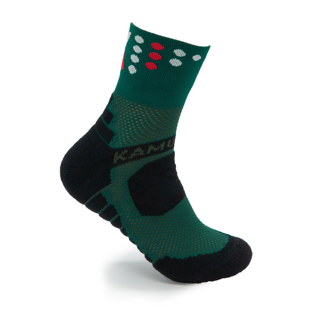 Calze Trail Running TANQUE 5 stelle - VERDE BOTTIGLIA 16 cm 2/6