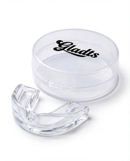 GLADTS Mundschutz transparent mit Aufbewahrungsbox Senior für alle Sportarten