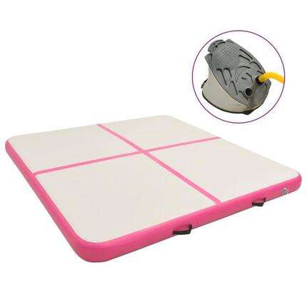 VidaXL Tapis de gymnastique gonflable 200x200x15 cm PVC rose