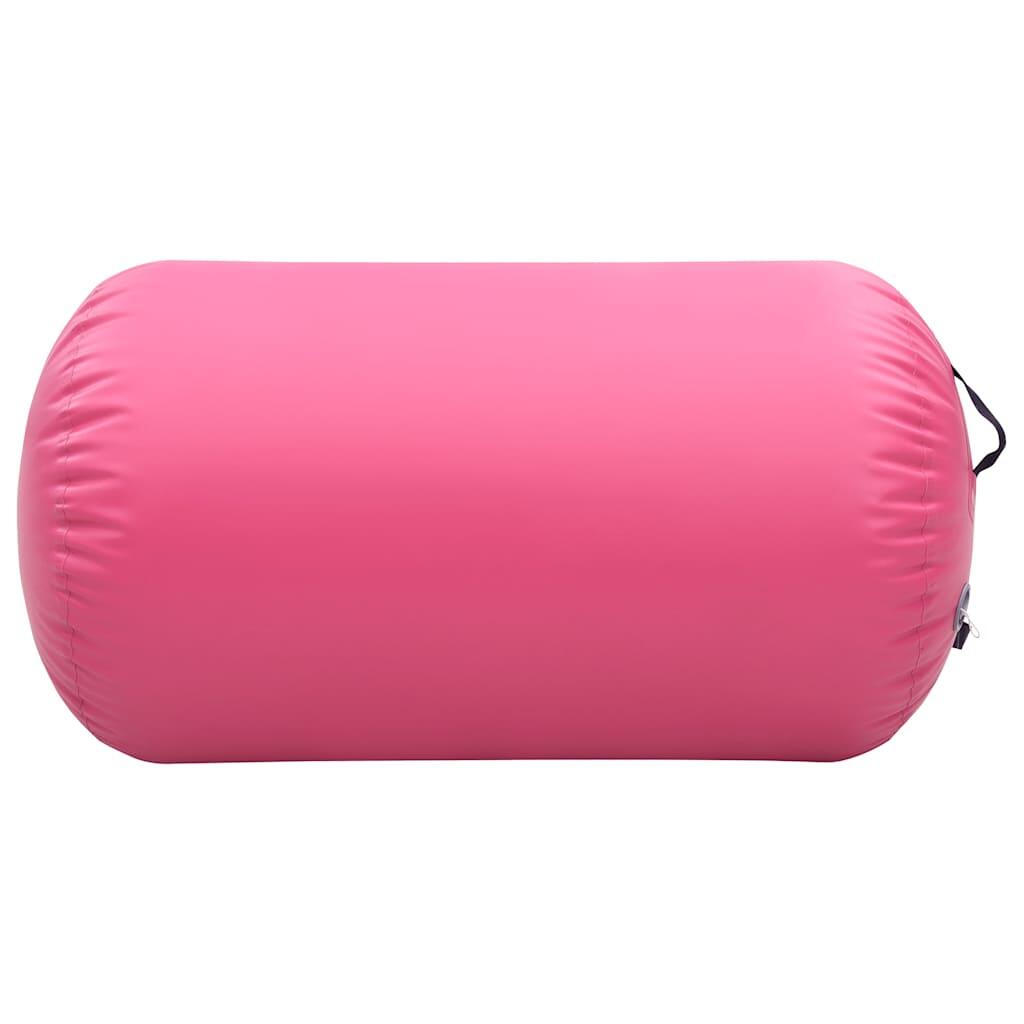 VidaXL aufblasbare Gymnastikrolle mit Pumpe 100x60 cm PVC rosa 2/4