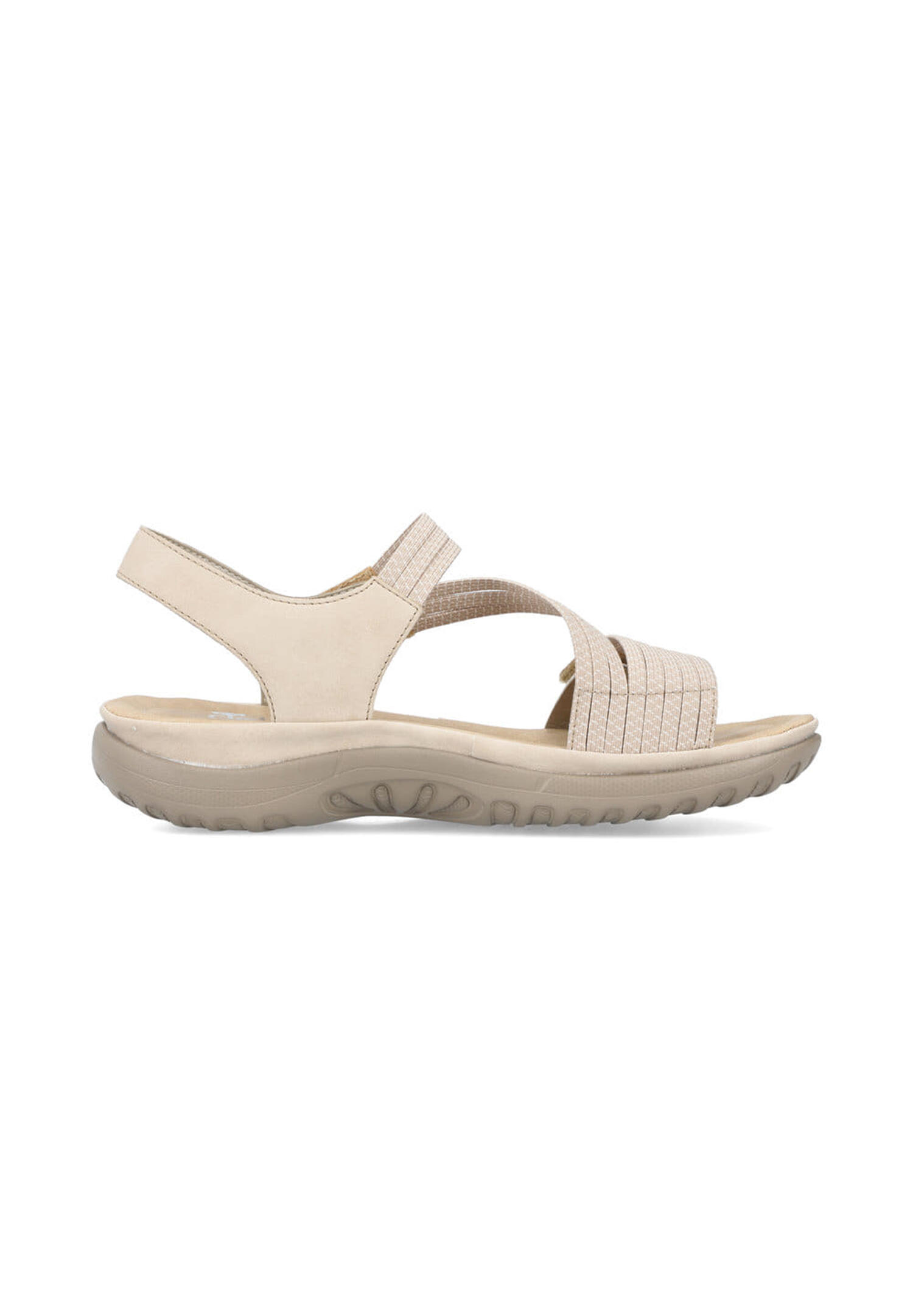 Rieker Damen Riemchensandalen Trekkingsandale Sandalen 64870-62 Beige 2/5