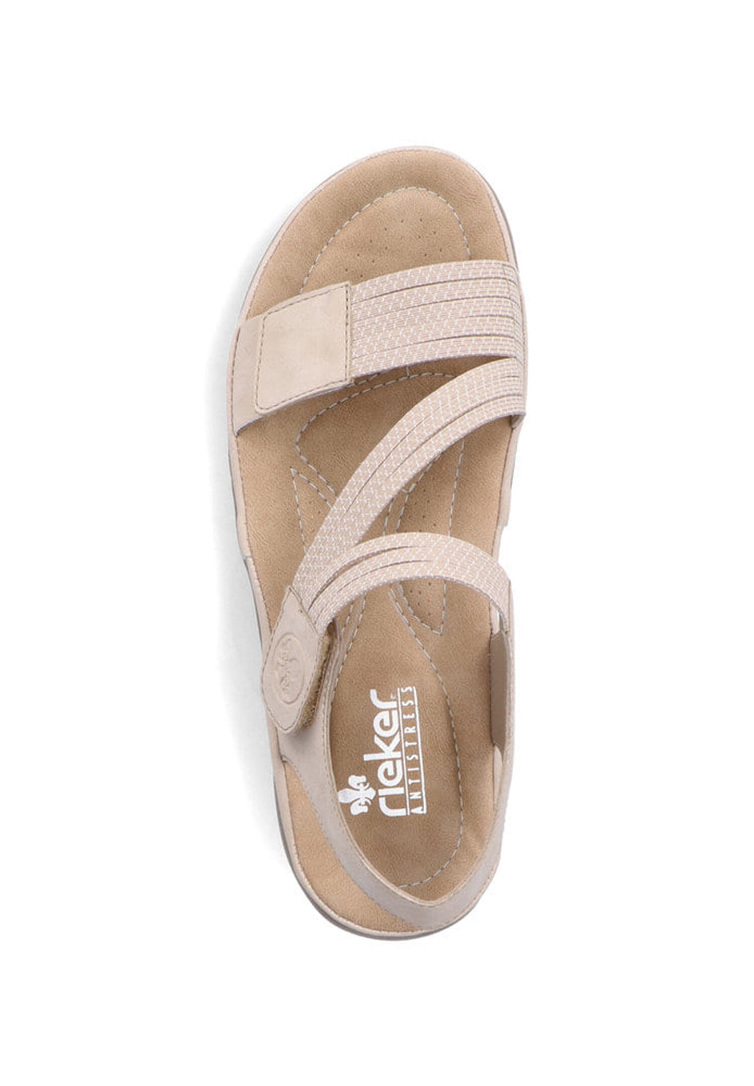 Rieker Damen Riemchensandalen Trekkingsandale Sandalen 64870-62 Beige 4/5
