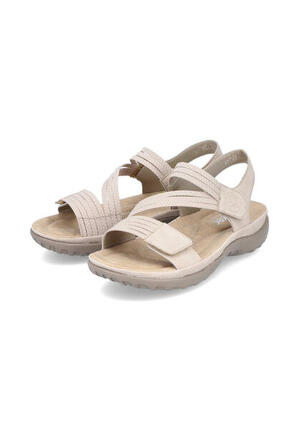 Rieker Damen Riemchensandalen Trekkingsandale Sandalen 64870-62 Beige